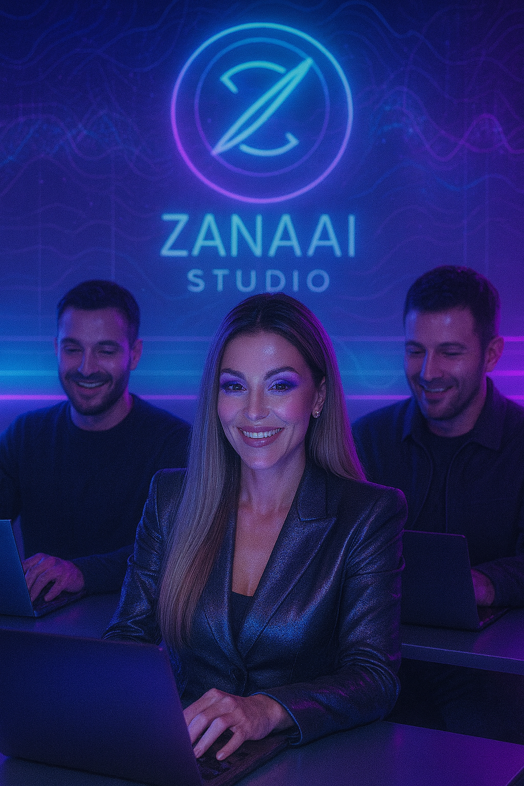 AI sadržaj i digitalni marketing - ZANAAI Studio tim u radu